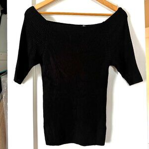 ETT TWA By Anthropologie Off-Shoulder Knit Sweater Top
